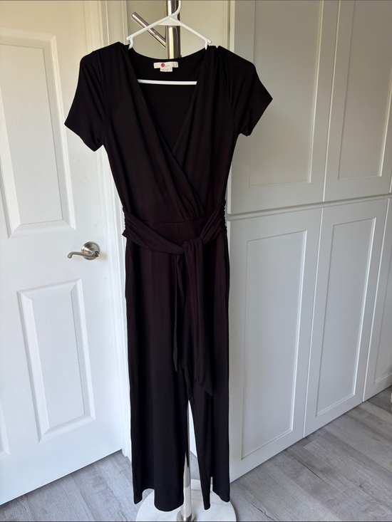 Boden Pants - Boden Black Wrap Jumpsuit with Waist Tie, Size  US 4R.